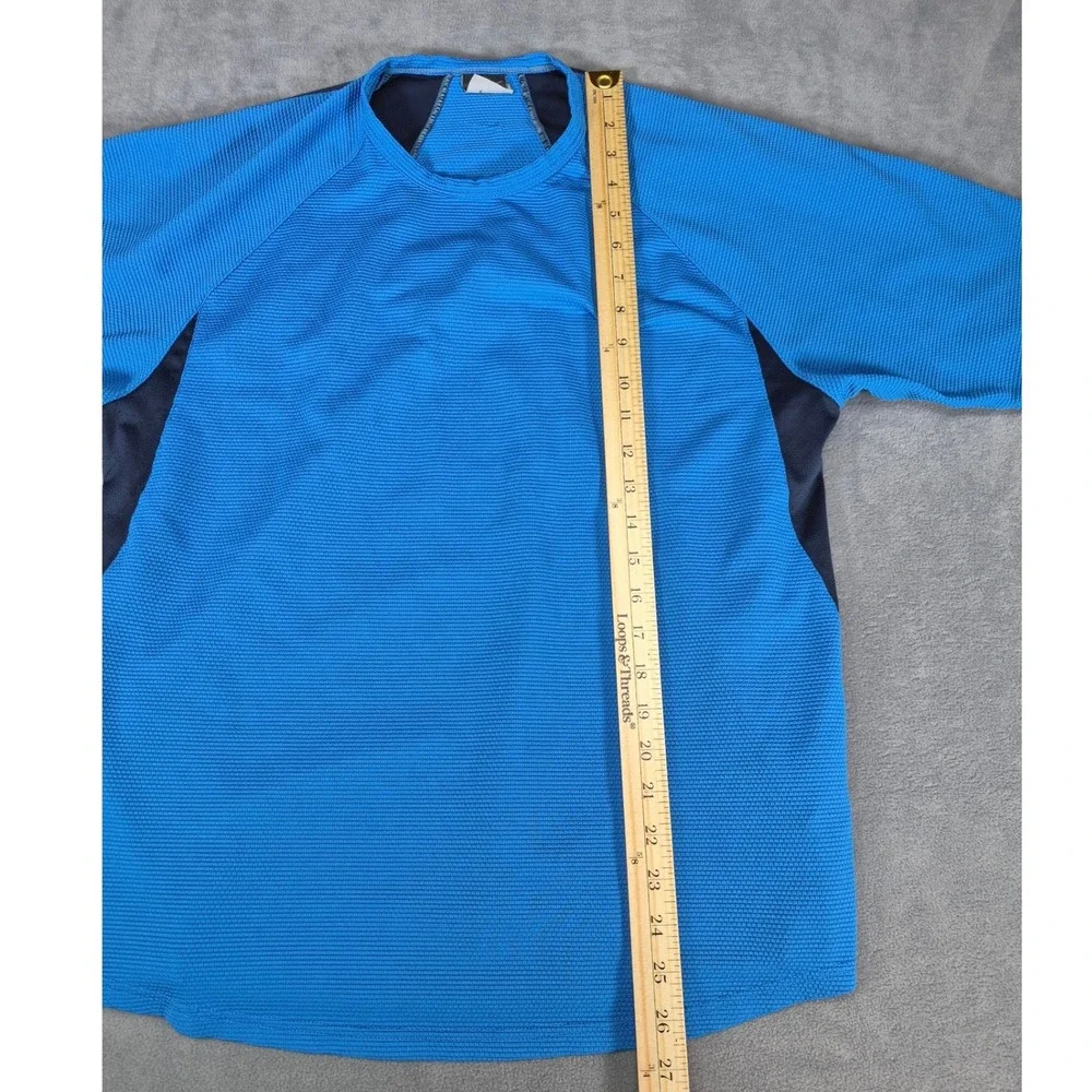 Nike Sphere Dry Mens Medium Blue Short Sleeve Athletic Training Shirt Raglan